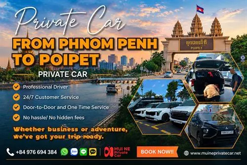 Phnom Penh to Poipet Private Car Transfer
